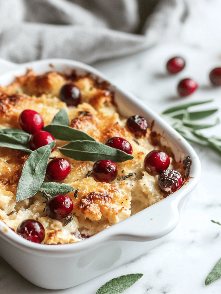 Cozy Autumn Casserole: An Unexpected Twist with Cranberries and Sage
