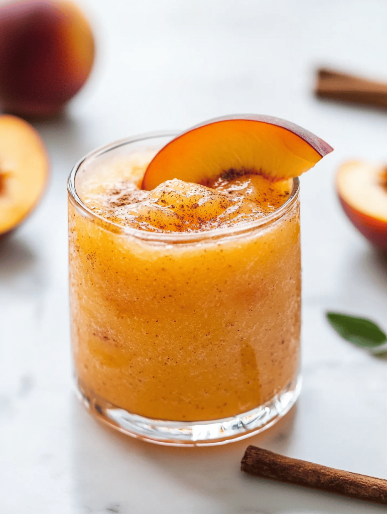 Chill Out with an Unexpected Twist: Spiced Peach Slushie