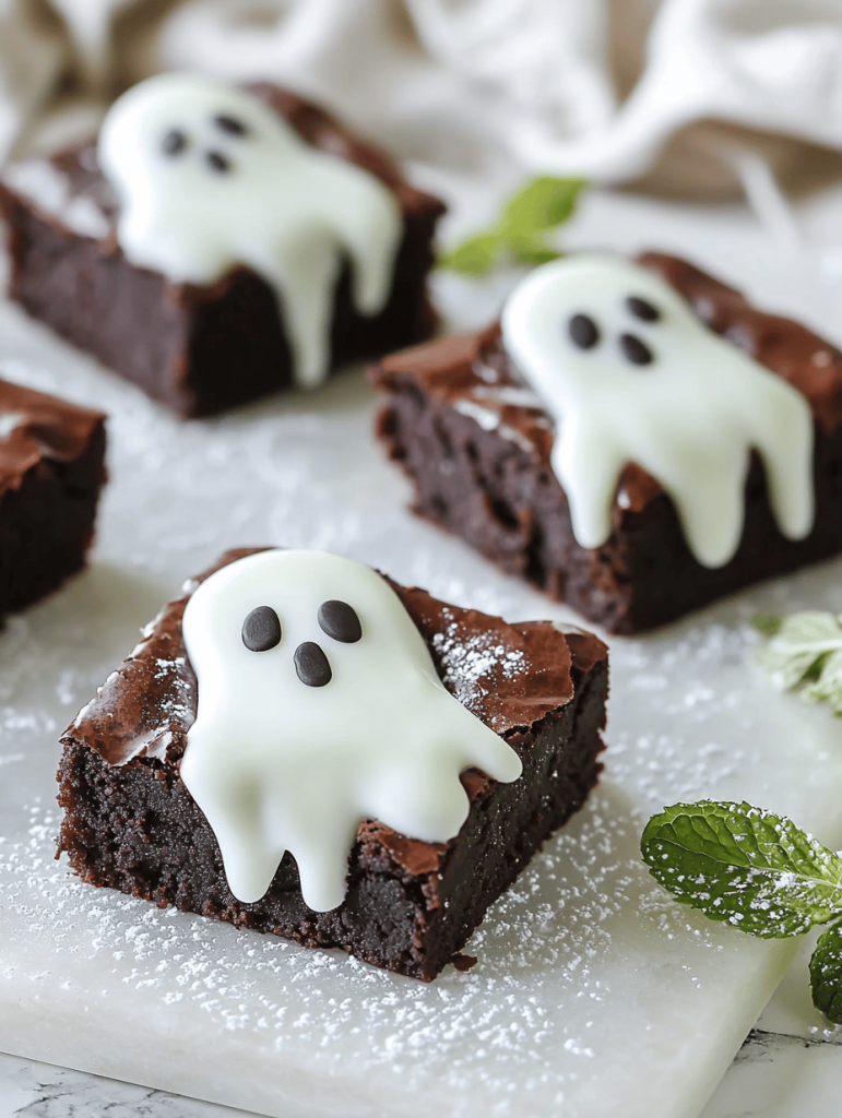 Spooky Elegance: Ghost Brownies for a Haunted Halloween