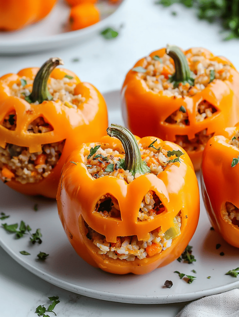 Haunted Kitchen: Jack-o’-Lantern Stuffed Peppers That Actually Delight