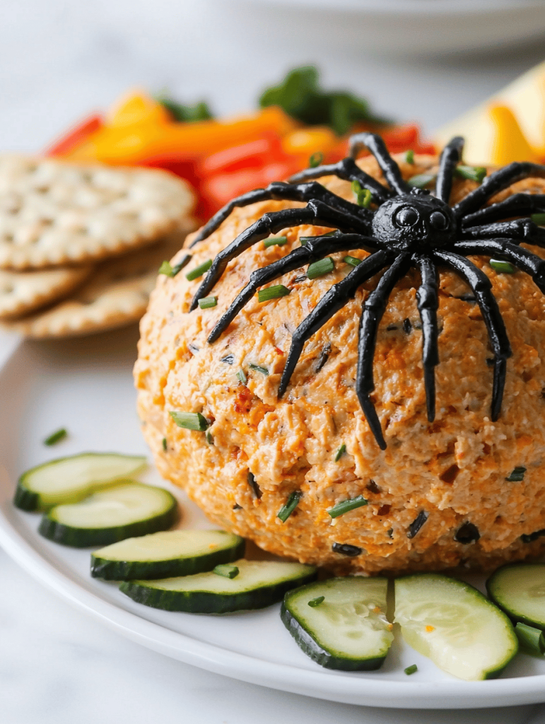 Spooky & Cheesy: The Halloween Spider Cheese Ball You Can’t Resist