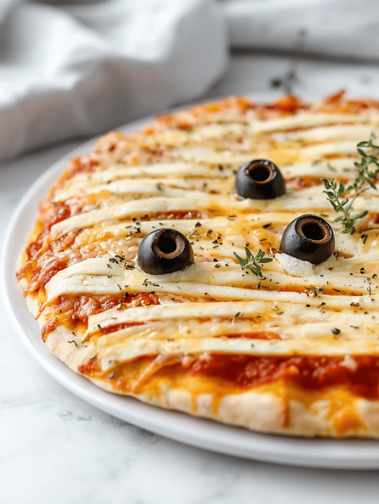 Spookily Delicious Halloween Mummy Pizza: A Creepy-Cute Snack
