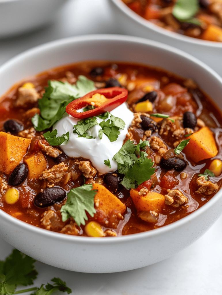 Fall in a Bowl: Rustic Turkey Chili with Sweet Potatoes