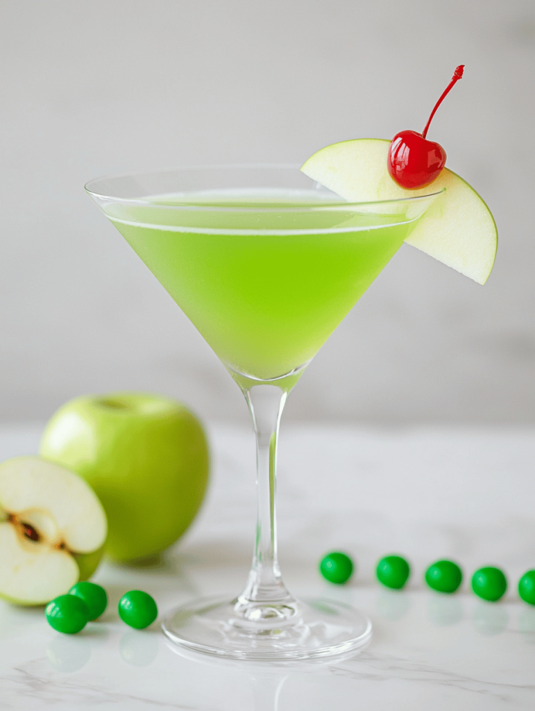 Enchanting Poison Apple Martini for a Spooky Night