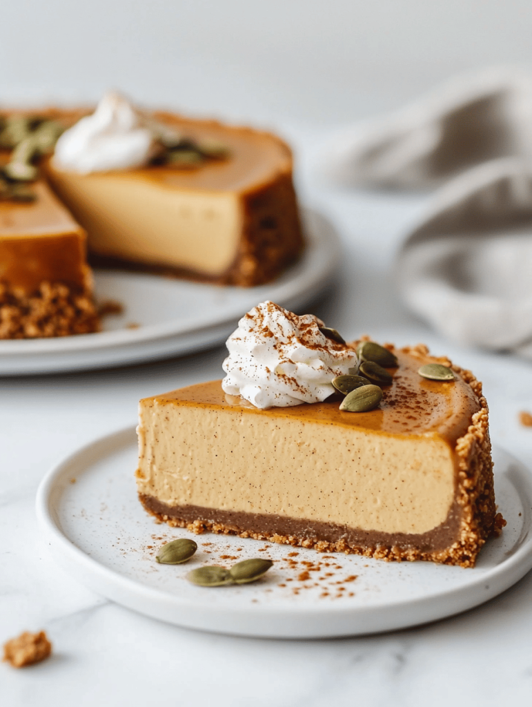 Spiced Pumpkin Cheesecake with a Crunchy Gingersnap Crust