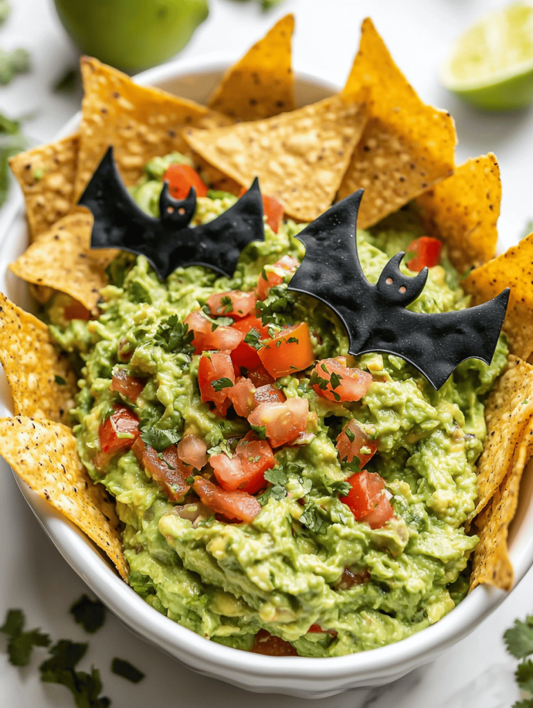 Spooky Bats & Green Smears: A Halloween Guacamole Twist