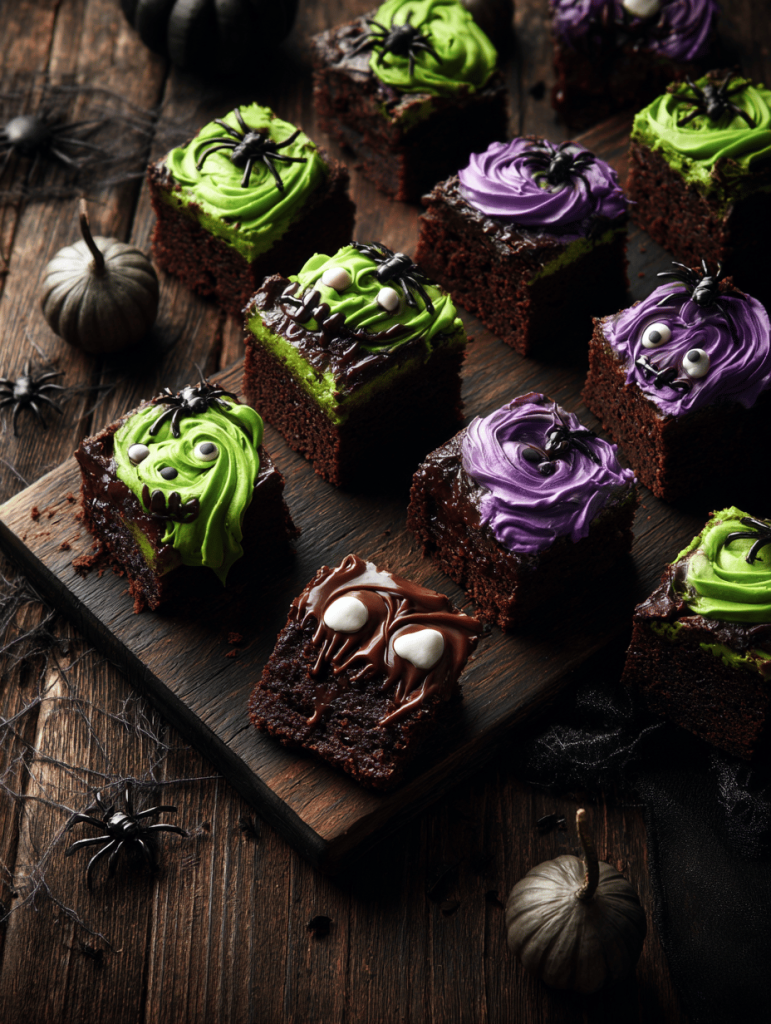 Hauntedly Gooey Halloween Brownies with a Spooky Twist