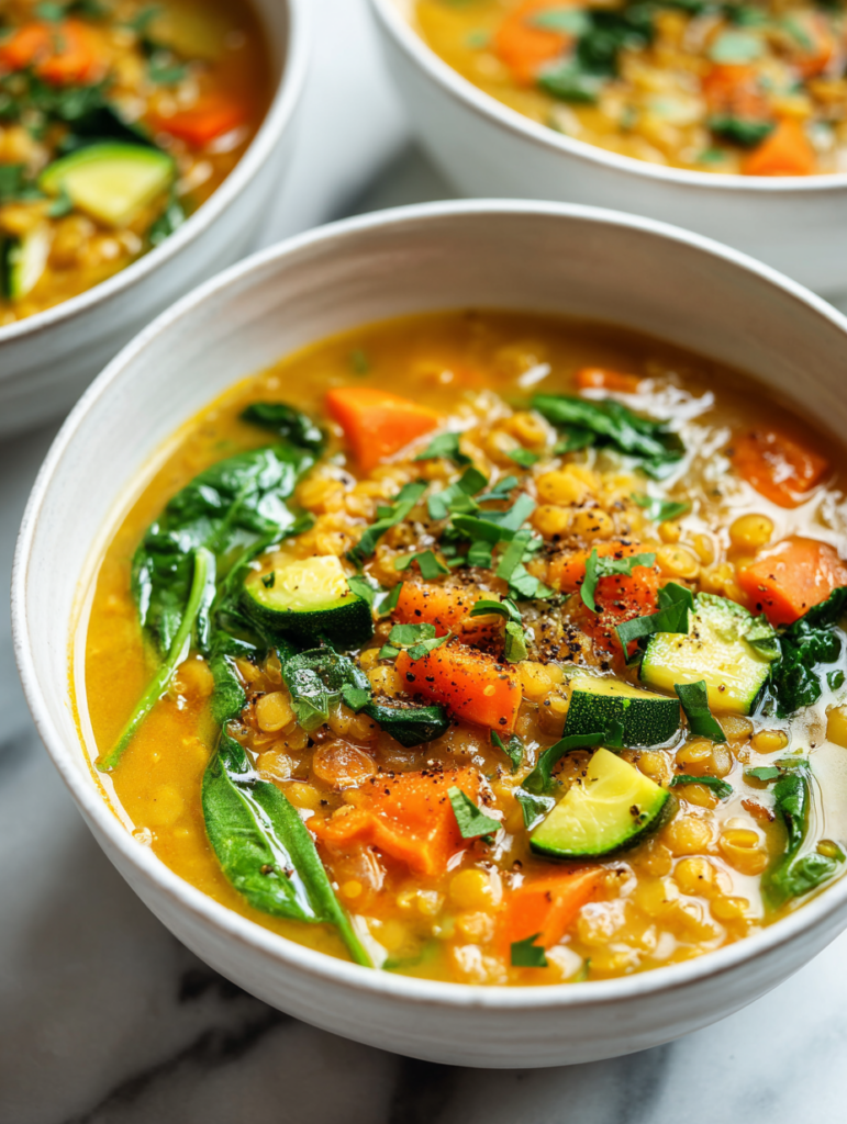 Turmeric Lentil Vegetable Soup Recipe